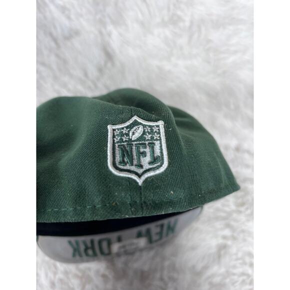 New York Jets Hat Cap Fitted Mens 7 3/4 Green NFL Football New Era 59FIFTY - Picture 5 of 10